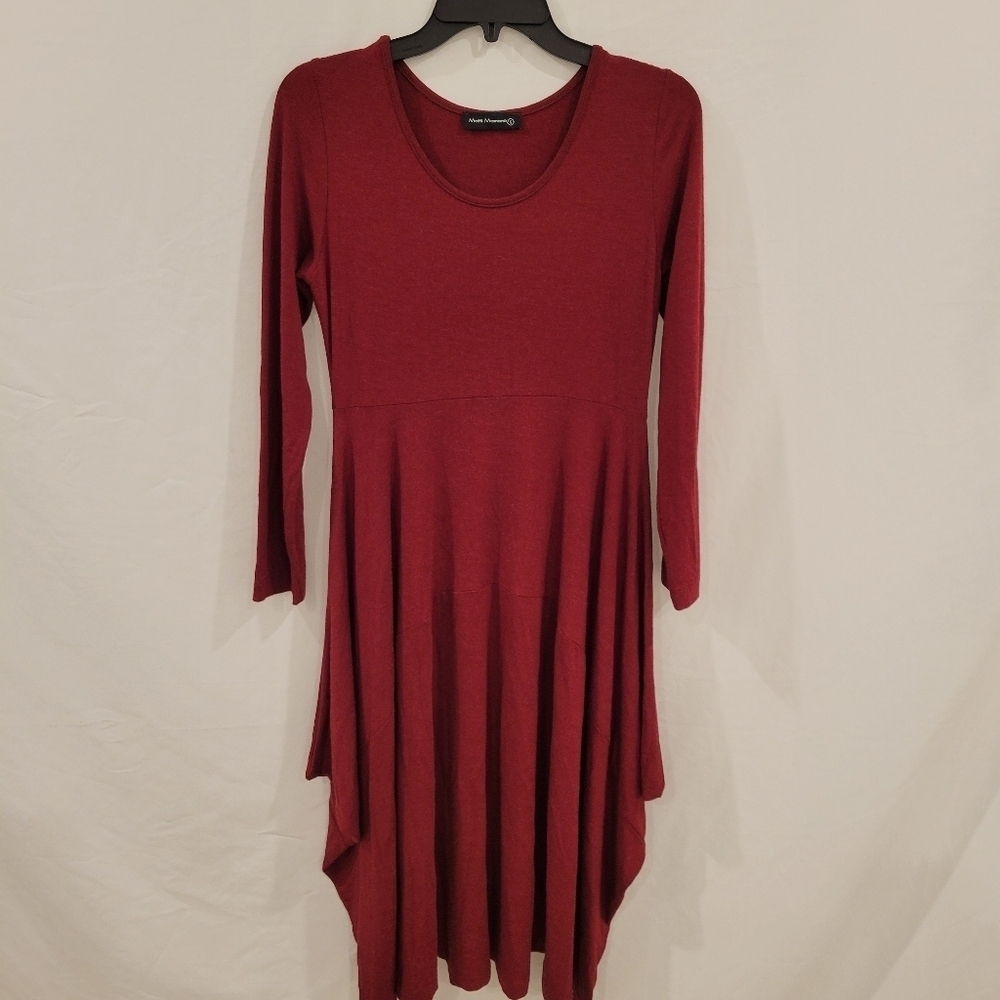 Matti Mamane Maroon Long Sleeve Midi Dress size small